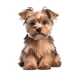 Cute dog isolated on white background. Transparent use for T shirt screen, fabric , print, cover, banner and invitation. 