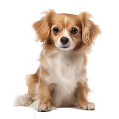 Cute dog isolated on white background. Transparent use for T shirt screen, fabric , print, cover, banner and invitation. 
