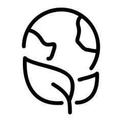 save the planet line icon