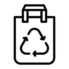 shopping bag line icon
