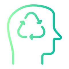 think green gradient icon