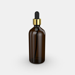 Glass oil bottle, Glass flask with pipette
