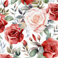 Nature rose flower pattern design line, arts. Hand drawn outline design for fabric , print, cover, banner and invitation . Generative ai.