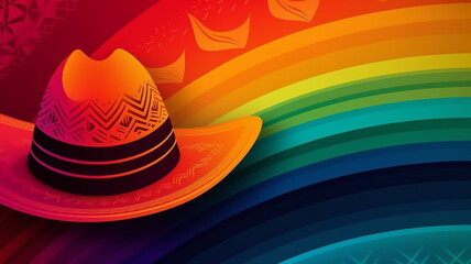 Vector gradient coloroful background banner or wallpaper for cinco de mayo celebration.
