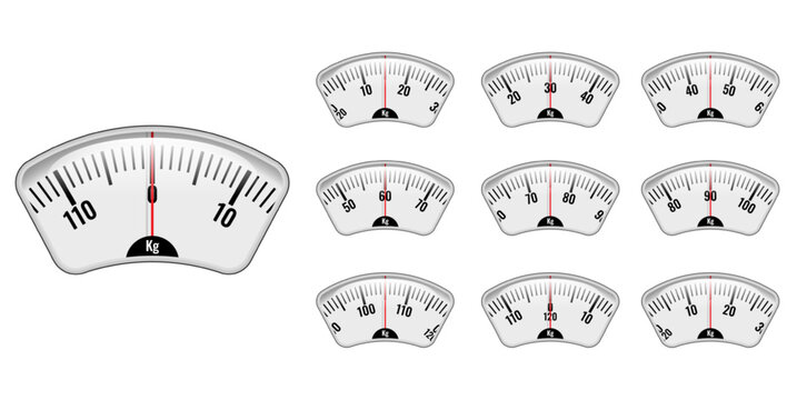realistic bathroom scale for weighing machine isolated - 3d illustrator
