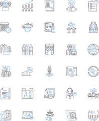 Cultural diversity line icons collection. Integration, Multiculturalism, Diversity, Tolerance, Inclusion, Identity, Harmony vector and linear illustration. Pluralism,Globalization,Assimilation outline