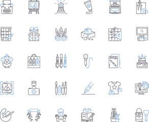 Homemade dishes line icons collection. Comfort, Nourishing, Fresh, Hearty, Savory, Flavorful, Wholesome vector and linear illustration. Nutritious,Homegrown,Handcrafted outline signs set