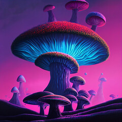 Journey to Floating Islands and Glowing Crystals on a Shroom Trip