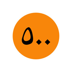 Number in arabic icon vector logo design template