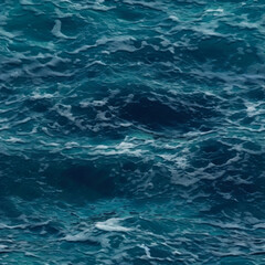Fototapeta premium The Blue Ocean Water Seamless texture captures the peaceful and refreshing essence of the sea with its shimmering waves and tranquil blue color, creating a serene and calming atmosphere.