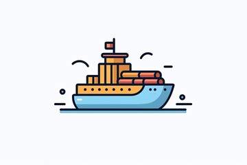 majestic sailing ship navigating the open sea. Generative AI