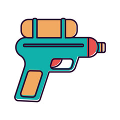 Isolated colored water gun toy icon Vector