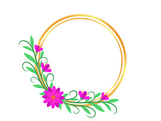 Floral Background with Frame Illustration
