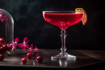The most elegant the most beautiful delicious Cosmopolitan cocktail. Generative AI