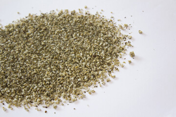 Herb salt isolated white background.