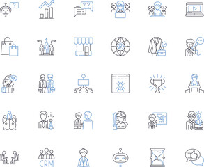 Guidance line icons collection. direction, advice, mentorship, support, navigation, assistance, leadership vector and linear illustration. counseling,coaching,inspiration outline signs set