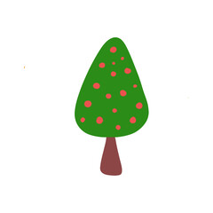 red apple with leaves