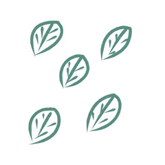 set of green leaves