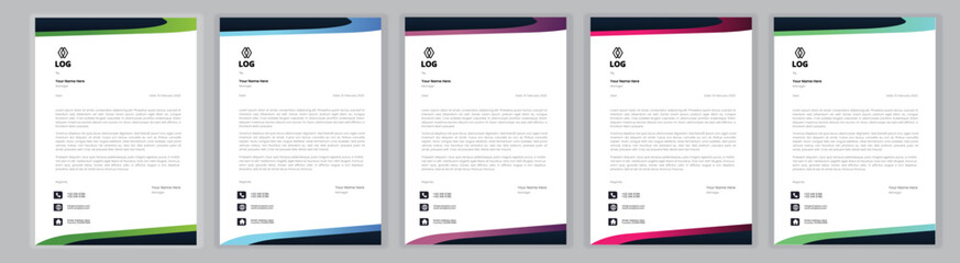 New Corporate And Creative Professional Business Elegant,Modern letterhead template design in minimalist style a4