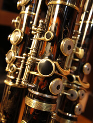 close up of a bassoon - obrazy, fototapety, plakaty
