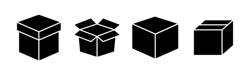 Box icon vector illustration. box sign and symbol, parcel, package