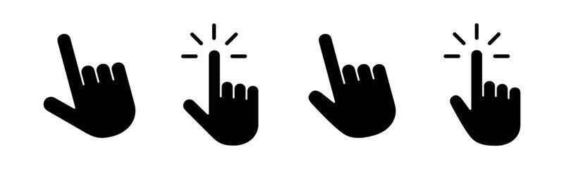 Hand cursor icon vector illustration. cursor sign and symbol. hand cursor icon clik