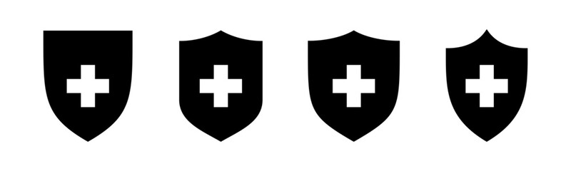 Fototapeta premium Health insurance icon vector illustration. Insurance document sign and symbol