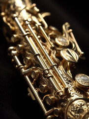close up of an oboe instrument