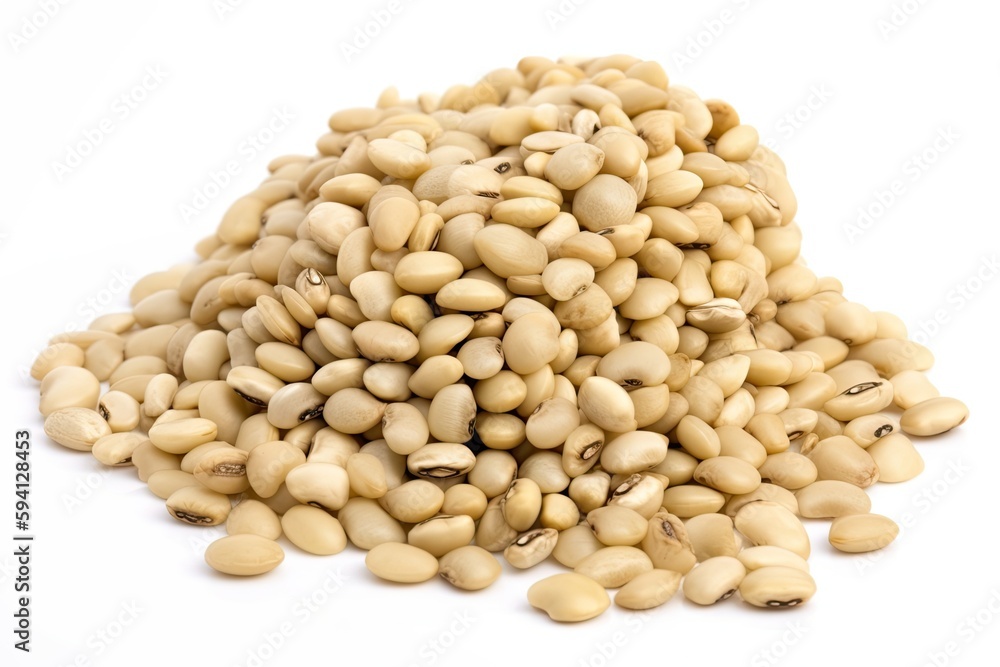 Aufkleber heap of assorted beans isolated on a plain white background. generative ai