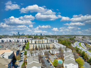 Buckhead, an upscale neighborhood in Atlanta, Georgia, boasts luxurious residential properties, high-end shopping districts, fine dining establishments, and lush green parks, offering an elegant lifes