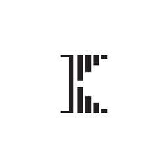 Obraz premium letter K logo template graphic illustration music equalizer vector