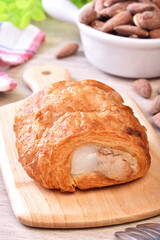 Taro mochi pastry on the plate 