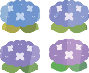 アジサイ　紫陽花　ベクター　イラスト素材