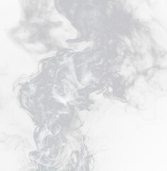White, smoke with fog and misty isolated on png or transparent background with gas design and mist. Vapor, smoky and incense burning with steam, smog and cloudy, spray or powder with texture