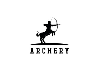 Abstract logo archery, finansial and sport symbol