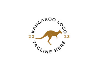 Kangaroo Logo Vector Design. Australian animal kangaroo.