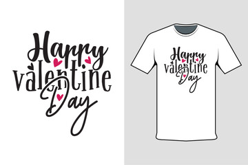 Happy Valentine Day T Shirt Design Template
