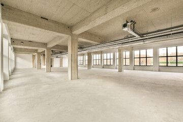 an empty building that is being used as a commercial space for rent or rental property, with no one person in the room
