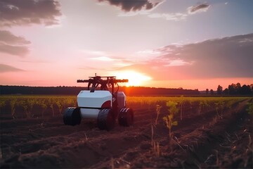 Agricultural robot in the field