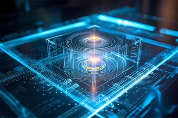 Close up Quantum computer