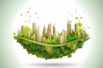 Sustainable city illustraiton