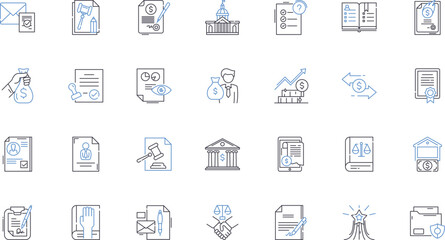 Marketing industry line icons collection. Advertising, Branding, Strategy, SEO, Analytics, Audience, Campaign vector and linear illustration. Content,Conversion,Customer outline signs set