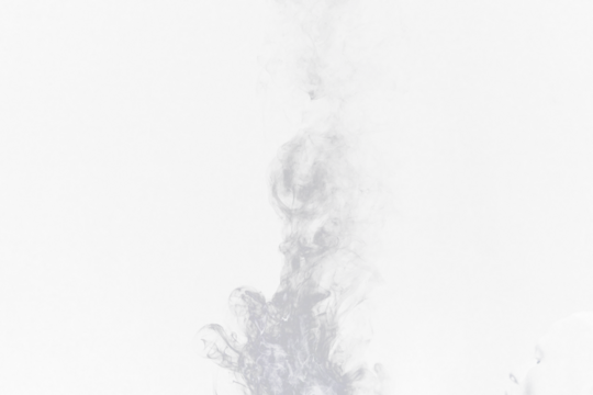 Water vapor, steam and smoke isolated on png or transparent background, fog or mist with graphic space. White, smokey and incense burning with foggy air and abstract, smokey puff and misty with gas