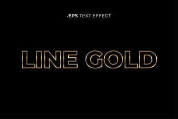 gold text style editable vector