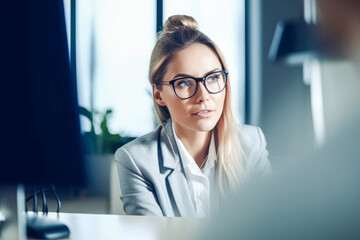 Attractive businesswoman, High quality generative AI