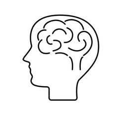 human head with brain