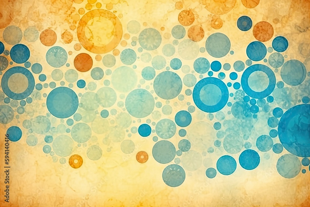 Poster colorful abstract background with overlapping circles. generative ai