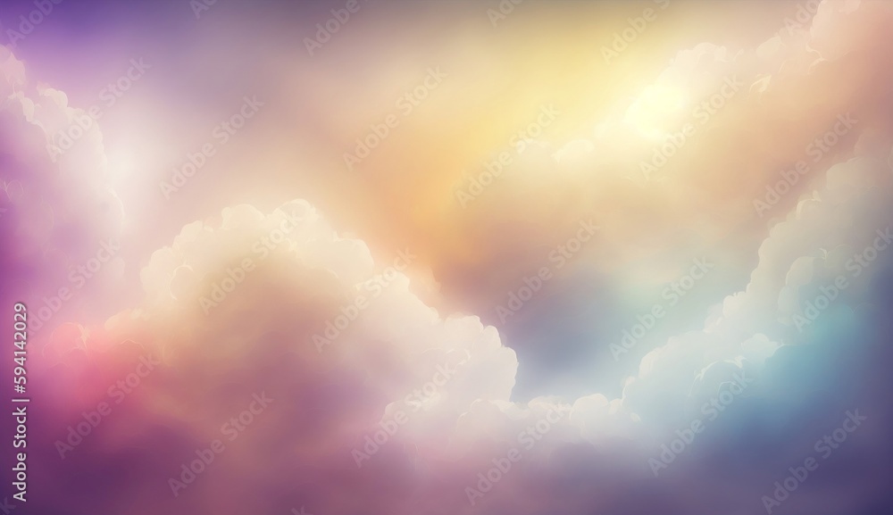 Poster sky soft light 3d rendering illustration of gradient pastel background abstract in sweet color. gene