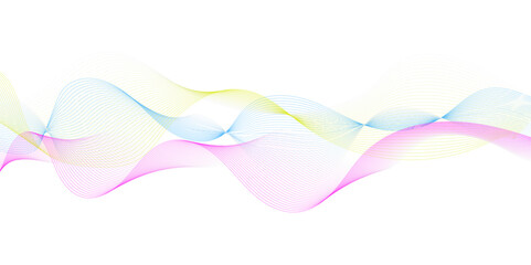 Abstract colorful wave lines background. Blending gradient colors. Digital frequency track equalizer. Abstract frequency sound wave lines and technology curve lines background. 