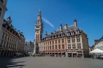 Fototapeta na wymiar Lille (France) / Grand place. Generative AI